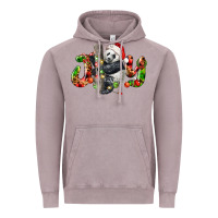 Vintage Zinc panda joy christmas Vintage Hoodie - LillyAllenDesigns