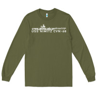 Army Green uss nimitz navy supercarrier aircraft carrier gift Long Sleeve Tee - DesigneFamous