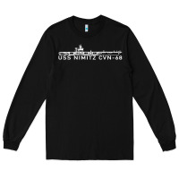 Black uss nimitz navy supercarrier aircraft carrier gift Long Sleeve Tee - DesigneFamous