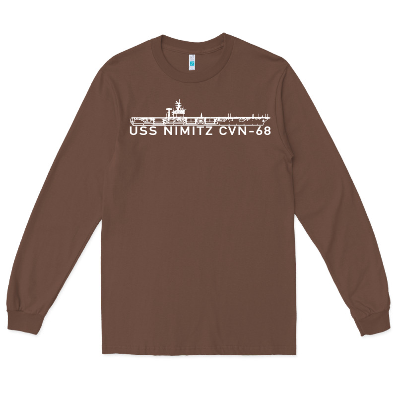 Uss Nimitz Navy Supercarrier Aircraft Carrier Gift Long Sleeve Tee by DesigneFamous | Teevron