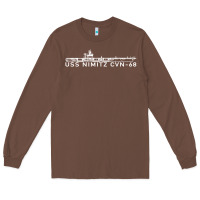 Chestnut uss nimitz navy supercarrier aircraft carrier gift Long Sleeve Tee - DesigneFamous