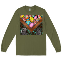 Army Green easter Long Sleeve Tee - CowhideDigitalArt