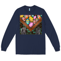 Navy easter Long Sleeve Tee - CowhideDigitalArt