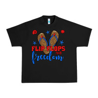 Black flip flops and freedom Urban Heavy Tee - BundleAndBundleShop