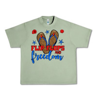 Oil Green flip flops and freedom Urban Heavy Tee - BundleAndBundleShop