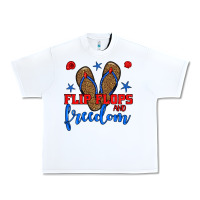 White flip flops and freedom Urban Heavy Tee - BundleAndBundleShop