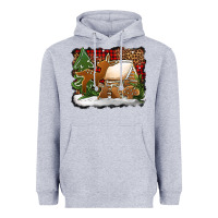 Heather Grey Christmas cookies buffalo plaid Heavyweight Hoodie - Jasminsmagicworld