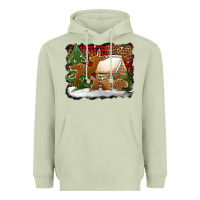 Matcha Christmas cookies buffalo plaid Heavyweight Hoodie - Jasminsmagicworld