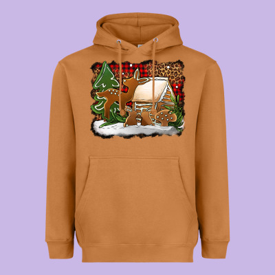 Christmas Cookies Buffalo Plaid Heavyweight Hoodie Designed By Jasminsmagicworld