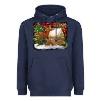 Navy Christmas cookies buffalo plaid Heavyweight Hoodie - Jasminsmagicworld