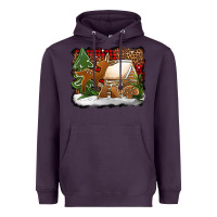 Plum Christmas cookies buffalo plaid Heavyweight Hoodie - Jasminsmagicworld