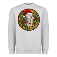 Heather Grey Christmas Goat Heavyweight Sweatshirt - RanaPortraitStore