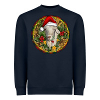 Navy Christmas Goat Heavyweight Sweatshirt - RanaPortraitStore