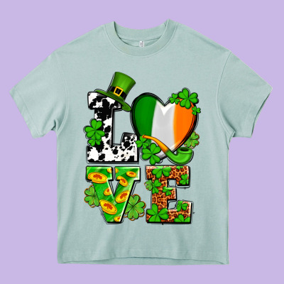 Love St. Patrick's Heavy Core Tee Designed By Oliviacreatesart