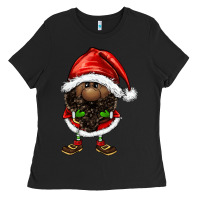 Black afro santa gnomes Ladies Tee - FaDigitalArtStudio