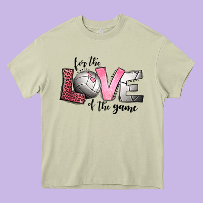 For The Love Of The Game Volleyball Heavy Core Tee Designed By Jasminsmagicworld