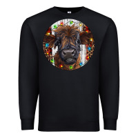 Black Western Christmas Calf Premium Sweatshirt - RanaPortraitStore