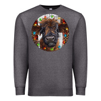 Charcoal Heather Western Christmas Calf Premium Sweatshirt - RanaPortraitStore