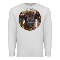 Dove Grey Western Christmas Calf Premium Sweatshirt - RanaPortraitStore