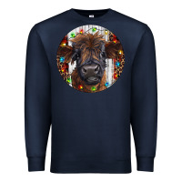 Navy Western Christmas Calf Premium Sweatshirt - RanaPortraitStore