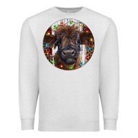 Oatmeal Heather Western Christmas Calf Premium Sweatshirt - RanaPortraitStore