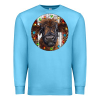 Ocean Blue Western Christmas Calf Premium Sweatshirt - RanaPortraitStore