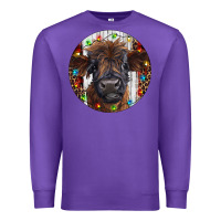 Purple Western Christmas Calf Premium Sweatshirt - RanaPortraitStore