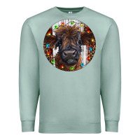 Seafoam Western Christmas Calf Premium Sweatshirt - RanaPortraitStore