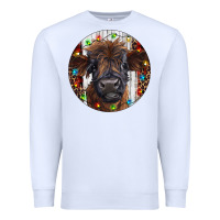 White Western Christmas Calf Premium Sweatshirt - RanaPortraitStore