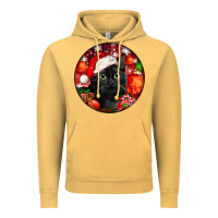 Vintage Mustard christmas bombay cat Vintage Hoodie - LillyAllenDesigns