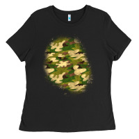 Black camouflage patch 3 Ladies Tee - BundleAndBundleShop