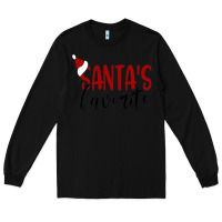 Black Santa's Favorite Ho Long Sleeve Tee - DesigneFamous