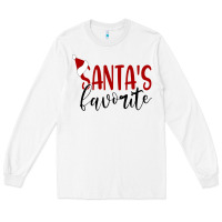 White Santa's Favorite Ho Long Sleeve Tee - DesigneFamous