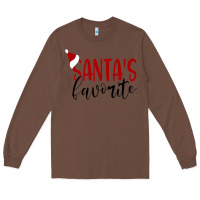 Chestnut Santa's Favorite Ho Long Sleeve Tee - DesigneFamous