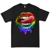 Black rainbow lips pride Premium Tee - FaDigitalArtStudio
