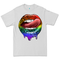 Dove Grey rainbow lips pride Premium Tee - FaDigitalArtStudio