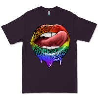 Plum rainbow lips pride Premium Tee - FaDigitalArtStudio