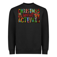Black Christmas Spirit Activate Heavyweight Sweatshirt - RanaPortraitStore