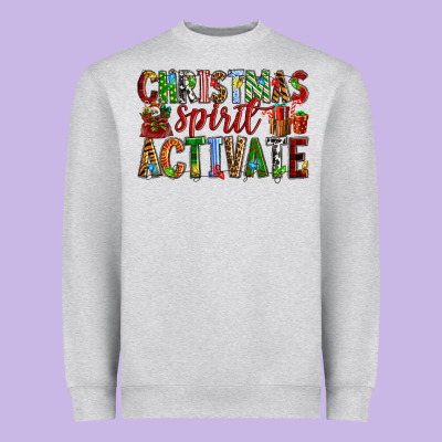 Christmas Spirit Activate Heavyweight Sweatshirt Designed By Ranaportraitstore