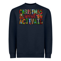 Navy Christmas Spirit Activate Heavyweight Sweatshirt - RanaPortraitStore