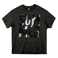 Asphalt Summer Vibes Black White Cowhide Heavy Core Tee - CowCowDesign