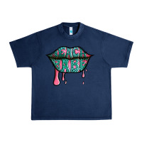 Navy beach babe leopard lips Urban Heavy Tee - Jasminsmagicworld