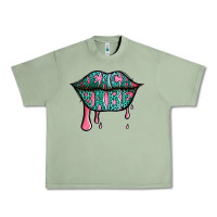 Oil Green beach babe leopard lips Urban Heavy Tee - Jasminsmagicworld