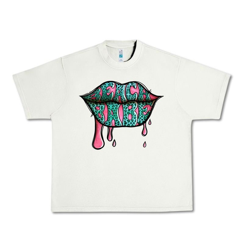 Beach Babe Leopard Lips Urban Heavy Tee by Jasminsmagicworld | Teevron
