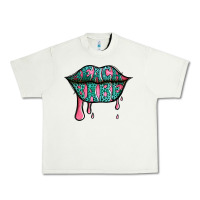 Pistachio beach babe leopard lips Urban Heavy Tee - Jasminsmagicworld