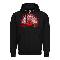 Black valentines day rainbow with roses Zipper Hoodie - RanaPortraitStore