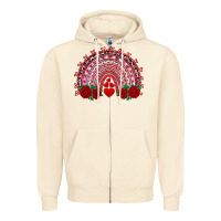 Sandshell valentines day rainbow with roses Zipper Hoodie - RanaPortraitStore
