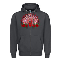 Smoke valentines day rainbow with roses Zipper Hoodie - RanaPortraitStore
