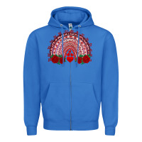 True Royal valentines day rainbow with roses Zipper Hoodie - RanaPortraitStore