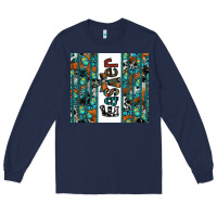 Navy easter Long Sleeve Tee - CowhideDigitalArt